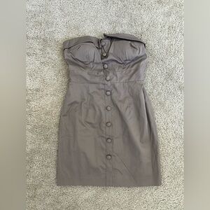 Forever 21 Strapless Taupe Dress